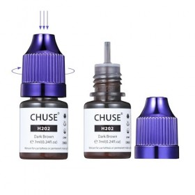 CHUSE Pigments liquides hybrides pour sourcils PMU 0,24 oz/7 ml H202 Brun foncé 