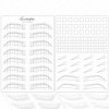 Guapa Lot de 4 peaux dentraînement réalistes en silicone pré-imprimées recto verso pour traits, ombrage, sourcils, microblad