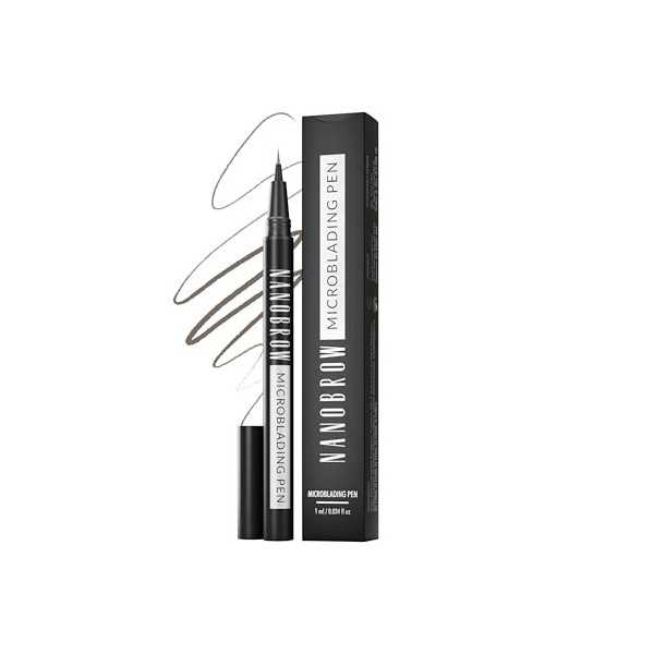 Crayon sourcil Nanobrow Microblading Pen - Amélioration, épaississement et remplissage des sourcils. Stylo à sourcils à point...