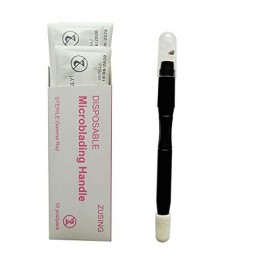 ZUSING Stylos Microblading Jetables Très Pointus 14 Aiguilles Et Pinceau Pigmentaire Microblading Pen Jetable 10pcs/pack Noi ...