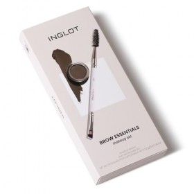INGLOT Brow Kit, brosse biseautée 31T + gel à sourcils couleur 16, formule végétalienne, pack économique