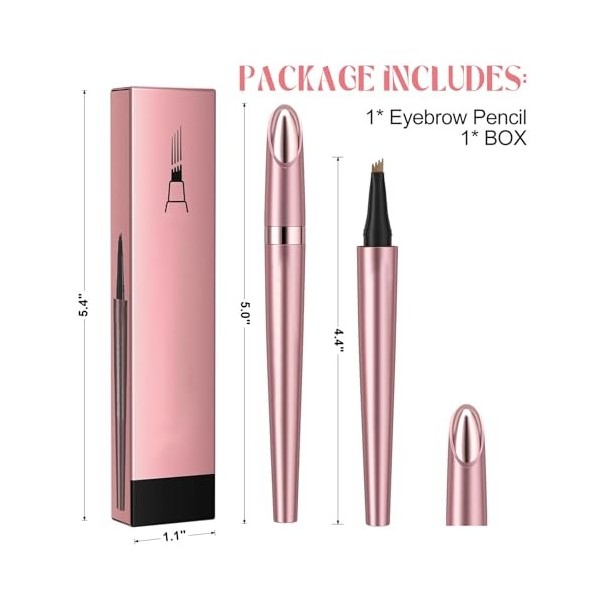 lomdung Crayon à Sourcils 3D Résistant à Leau, Crayon à Sourcils Magique, Stylo Sourcil Effet Poil, Crayon à Sourcil Précis,