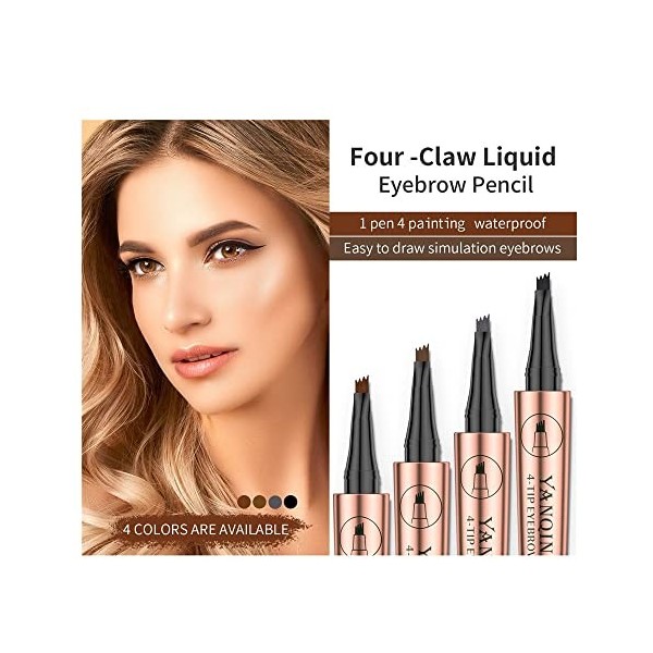 Stylo à sourcils de tatouage imperméable, stylo à sourcils liquide, stylo à sourcils de maquillage professionnel, séchage rap