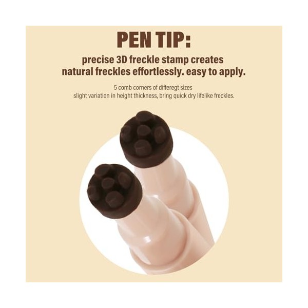 Boobeen Stylo pour Taches de Rousseur, Maquillage liquide imperméable pour Fausses Taches de Rousseur Stylo pour Taches de Ro