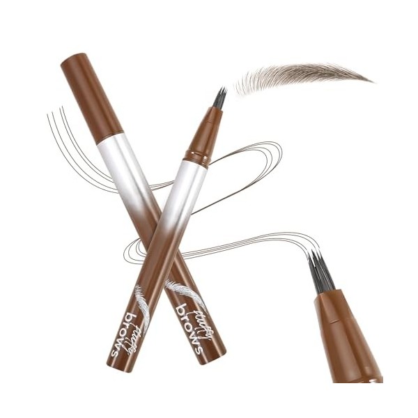 Boobeen Crayon à Sourcils Liquide Résistant à lEau, Crayon Microblading avec Brosse Angulaire, Séchage Rapide, Longue Tenue,