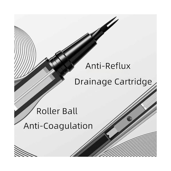 Crayon à sourcils waterproof avec une pointe de crayon à sourcils précise à deux pointes, crayon à sourcils pour des traits s