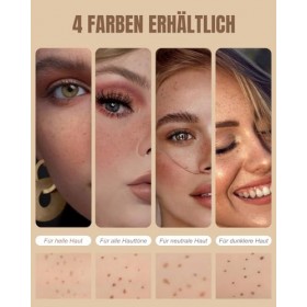 Lot de 4 feutres anti-taches de rousseur - Étanche - Pour maquillage naturel - Facile à utiliser et longue durée - Idéal pour