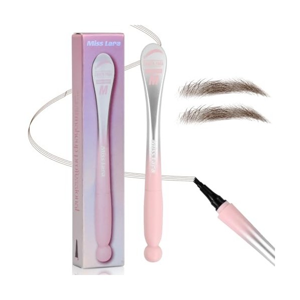 Crayon à sourcils liquide imperméable à 4 dents, durable, imperméable et résistant à la transpiration, crayon à sourcils 3D,