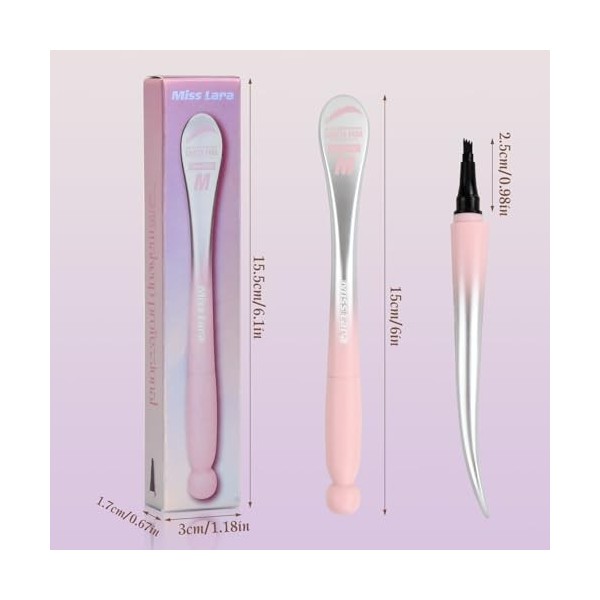 Crayon à sourcils liquide imperméable à 4 dents, durable, imperméable et résistant à la transpiration, crayon à sourcils 3D,