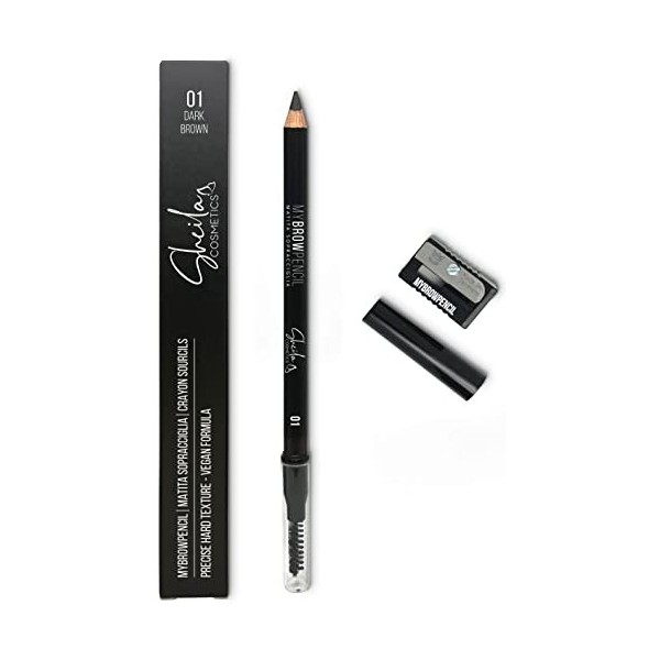 Sheila Cosmetics My Brow Pencil – Crayon à Sourcils à la Formule Solide – Testé Dermatologiquement – Avec Taille-crayon – Fab
