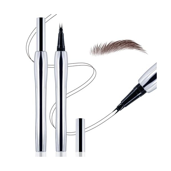 Apooliy Crayon à sourcils résistant à leau, crayon à sourcils microblading et crayon à cils inférieurs, finisseur de sourcil