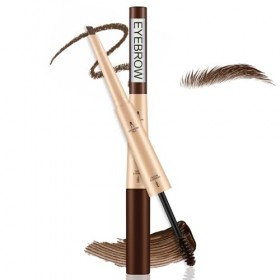 Apooliy Stylo sourcils waterproof,Crayon sourcils rétractable,Gel sourcils double face,Pointe fine,Remplit le maquillage des 