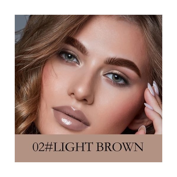 Apooliy Stylo sourcils waterproof,Crayon sourcils rétractable,Gel sourcils double face,Pointe fine,Remplit le maquillage des 