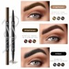 Crayon à sourcils imperméable, crayon à sourcils microblading à double extrémité 2 en 1 avec brosse à sourcils, eye-liner pou...