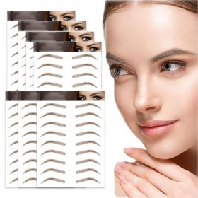 AWAVM 7 Feuilles Autocollants de Sourcils 4D Patch,Eyebrow Tattoos Stickers Autocollant Bionique pour Sourcils,Faux Sourcils 