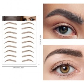 AWAVM 7 Feuilles Autocollants de Sourcils 4D Patch,Eyebrow Tattoos Stickers Autocollant Bionique pour Sourcils,Faux Sourcils 