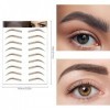 AWAVM 7 Feuilles Autocollants de Sourcils 4D Patch,Eyebrow Tattoos Stickers Autocollant Bionique pour Sourcils,Faux Sourcils 