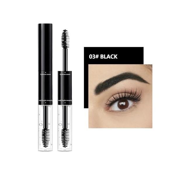 MOTIBACK Gel à sourcils à double extrémité, imperméable et durable, pour une forme naturelle, végétalien et sans cruelty-Free