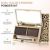 Boobeen Eyebrow Powder Kit, 2-color Waterproof Eyebrow Palette Makeup to Definer & Filler Brows, Eyebrow Color Powder Shape N