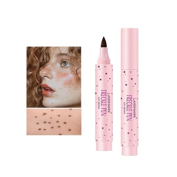 Stylo de tache de rousseur brun foncé, stylo de maquillage naturel pour taches de rousseur, stylo imperméable et durable Sopt