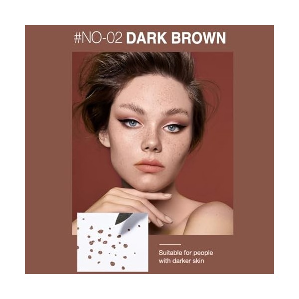 Stylo de tache de rousseur brun foncé, stylo de maquillage naturel pour taches de rousseur, stylo imperméable et durable Sopt