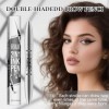 Créez des sourcils étonnants sans effort avec notre stylet brun foncé - stylet multifonction 2 en 1, résistant à leau, durab