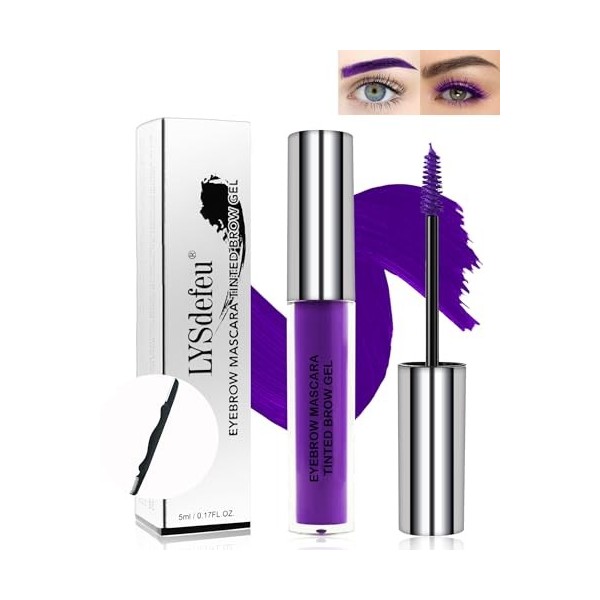Gel à Sourcils Longue Tenue-Kit de Teinture de sourcils de Couleur de Sourcil, Volume fibre Mascara, Naturel Maquillage des y...