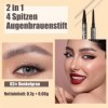 Crayon à sourcils magique 2 en 1 à 4 pointes - Microblading 3D - Étanche et résistant aux taches - Durable et naturel gris f