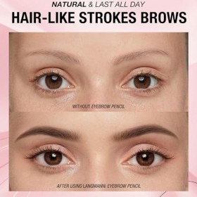 Crayon à sourcils incurvé, crayon à sourcils double embout avec pointe en forme de fourche pour femmes, permet de créer sans 