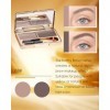 Eyebrow Powder Kit Waterproof,2 Couleurs Eyebrow Powder Palette,à Sourcils Longue Tenue Sourcil Maquillage Poudre Palette a S