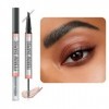 ZHITENG 2 en 1 Crayon à Sourcils, Crayon Microblading Sourcil avec Pointes Fourchette Eyebrow Pencil Résistant aux Taches Dur