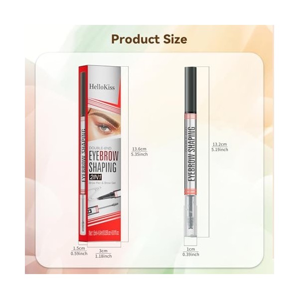ZHITENG 2 en 1 Crayon à Sourcils, Crayon Microblading Sourcil avec Pointes Fourchette Eyebrow Pencil Résistant aux Taches Dur