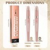 2 Pcs Crayon Sourcil Waterproof,3D Magique Micro Crayon à Sourcils avec 4 Pointes de Fourchette,Marron foncé et Marron clair