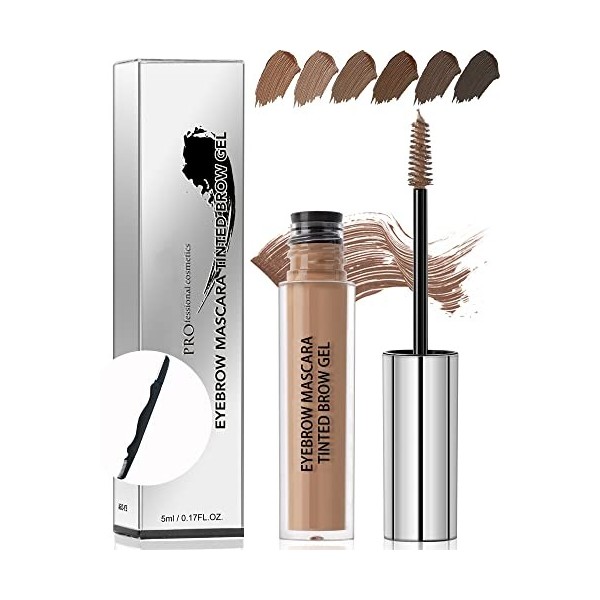 Gel à Sourcils Longue Tenue-Kit de Teinture de sourcils de Couleur de Sourcil au Rasoir à Sourcils, Waterproof Mascaras de te