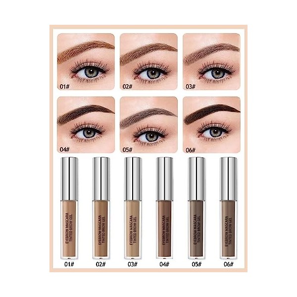 Gel à Sourcils Longue Tenue-Kit de Teinture de sourcils de Couleur de Sourcil au Rasoir à Sourcils, Waterproof Mascaras de te