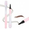 Crayon Sourcil avec 4 Pointes de Fourchette, Stylo à sourcils incurvé, Crayon à Sourcils Liquide Longue Tenue pour Maquillage