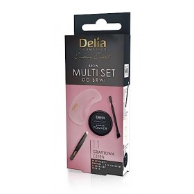 Delia Cosmetics - Multiset de sourcils - Noir - Pince à épiler - Pommade à sourcils - Pochoirs - Forme des sourcils - Garanti