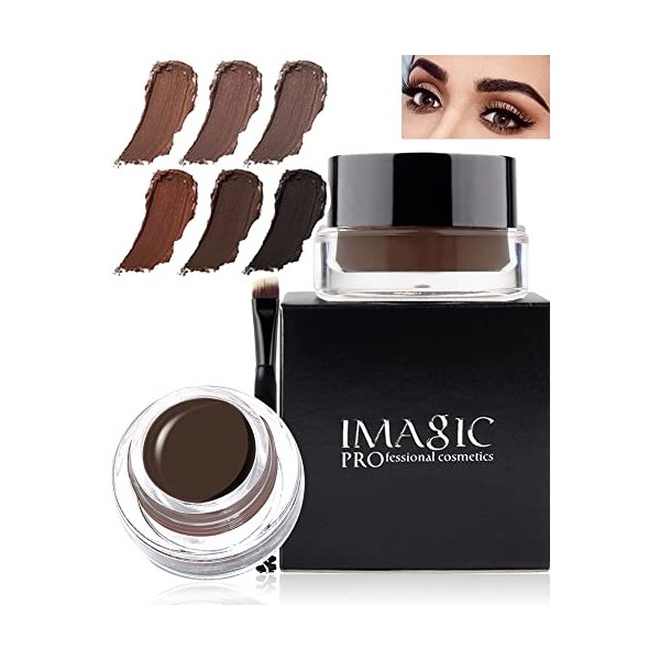 Gel Crème Sourcils, Pommade Waterproof Pour sourcils, Gel À Sourcils Longue Tenue,Lasting Eyebrow Gel Cream pour Femmes, Maqu...