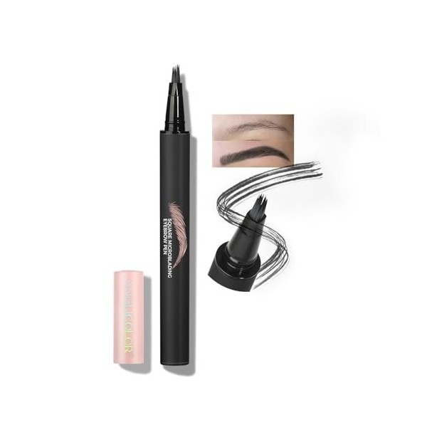 Anglicolor Crayon Sourcil 3 Minutes Pour Des Sourcils Parfaits,Crayon Sourcils Microblading Longue Tenue,Goupillon Sourcil Sé