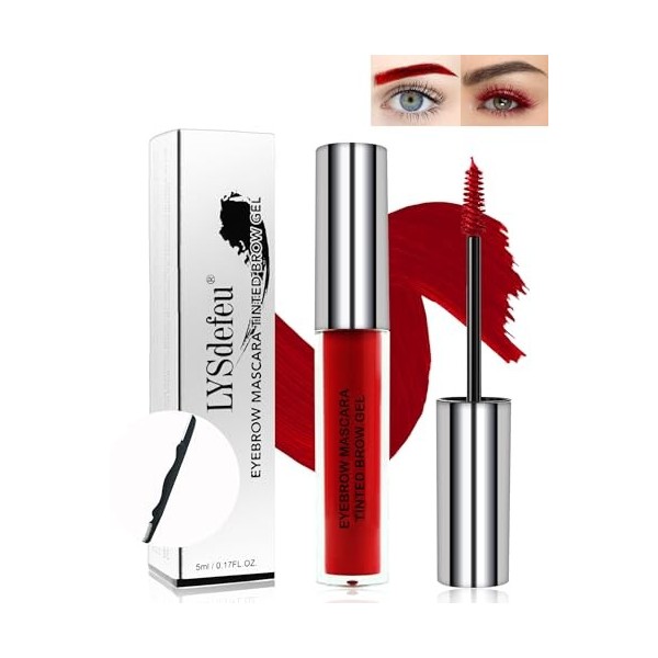 Gel à Sourcils Longue Tenue-Kit de Teinture de sourcils de Couleur de Sourcil au Rasoir à Sourcils, Volume fibre Mascara, Nat