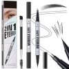 Crayon à Sourcils 3D Imperméable, Magique Crayon Sourcil Microblading avec 2 Pointes Fourchues, Crayon à Sourcils à Double Ex