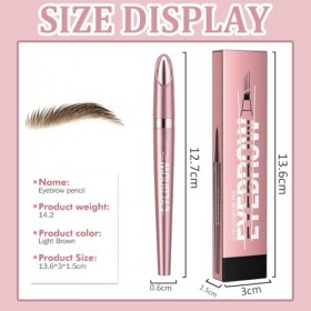 Crayon à sourcils magique avec 4 pointes microfourchues, 3D Magique Crayon Sourcil Waterproof imperméable, et résistant aux t