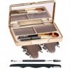 Eyebrow Powder Kit Waterproof,2 Couleurs Eyebrow Powder Palette,à Sourcils Longue Tenue Sourcil Maquillage Poudre Palette a S