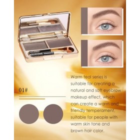 Eyebrow Powder Kit Waterproof,2 Couleurs Eyebrow Powder Palette,à Sourcils Longue Tenue Sourcil Maquillage Poudre Palette a S