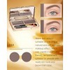 Eyebrow Powder Kit Waterproof,2 Couleurs Eyebrow Powder Palette,à Sourcils Longue Tenue Sourcil Maquillage Poudre Palette a S