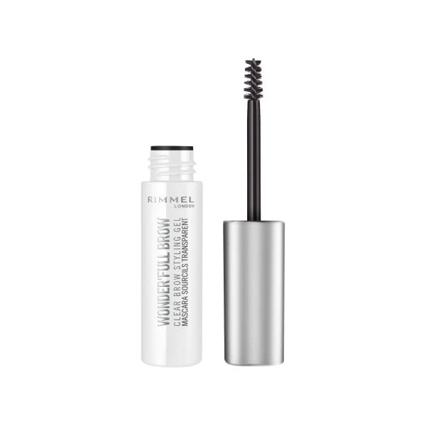 Rimmel Sourcils Wonderfull 24H, Résultat naturel, Longue Tenue, 004 Clear, 5ml