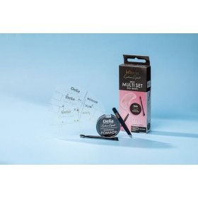 Delia Cosmetics - Multiset de sourcils - Marron foncé - Pince à épiler - Pommade à sourcils - Pochoirs - Forme des sourcils -
