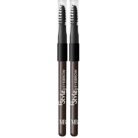 MB Milano - Crayon Sourcils - Double Embout Crayon + Brosse - DARK BROWN - Définit les Sourcils - Made in Italy Lot de 2 