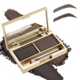 Boobeen Eyebrow Powder Kit, 2-color Waterproof Eyebrow Palette Makeup to Definer & Filler Brows, Eyebrow Color Powder Shape N