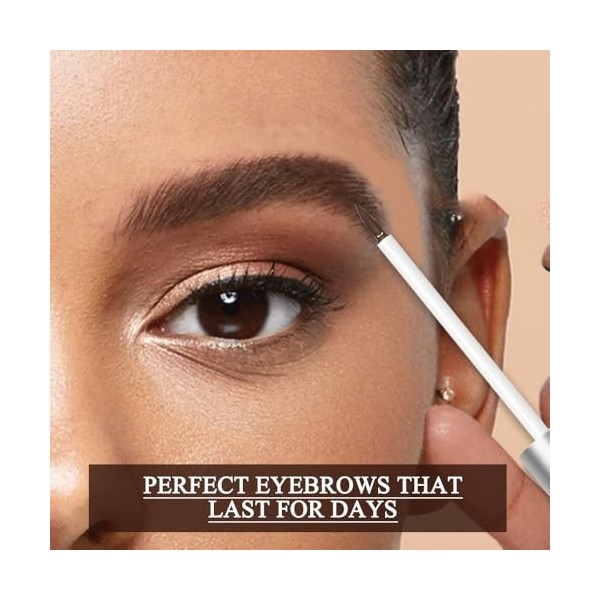 Gel Sourcils Imperméable à Tenue Longue, Maquillage Sourcils Liquide Teinté Intense, Résistant à la Transpiration, Effet Natu